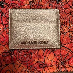 Michael Kors Gold Metallic Card Holder